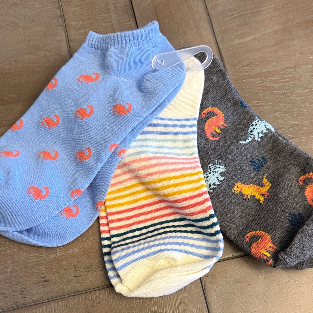 Old Navy Fun Casual Socks - Gray, Blue, and Multicolor - Picture 3 of 3